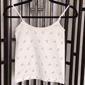Trend Mall White Anchor Print Camisole